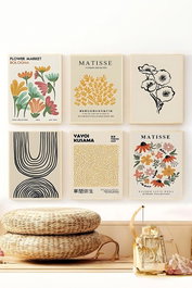 Wallity Conjunto de 6 Pinturas Decorativas Enmarcadas Multicolor